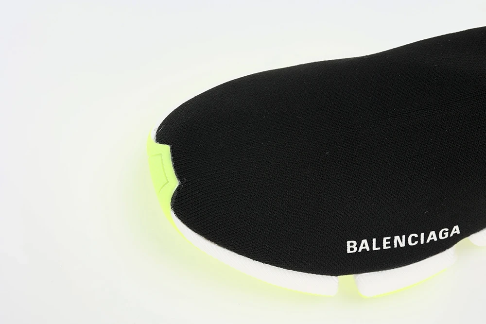 Balenciaga ] Speed 2LT BLACK/WHITE/FLUORESCENT GEEN