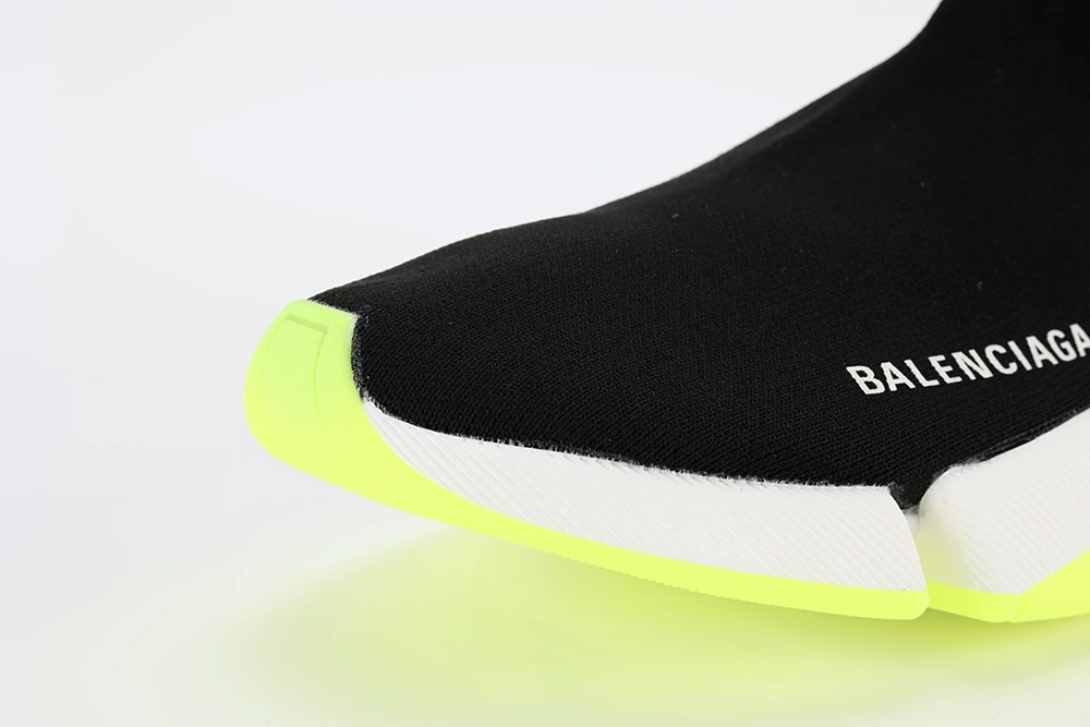 Balenciaga ] Speed 2LT BLACK/WHITE/FLUORESCENT GEEN