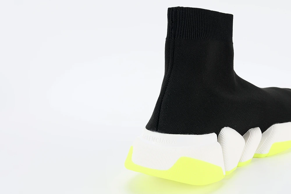 Balenciaga ] Speed 2LT BLACK/WHITE/FLUORESCENT GEEN