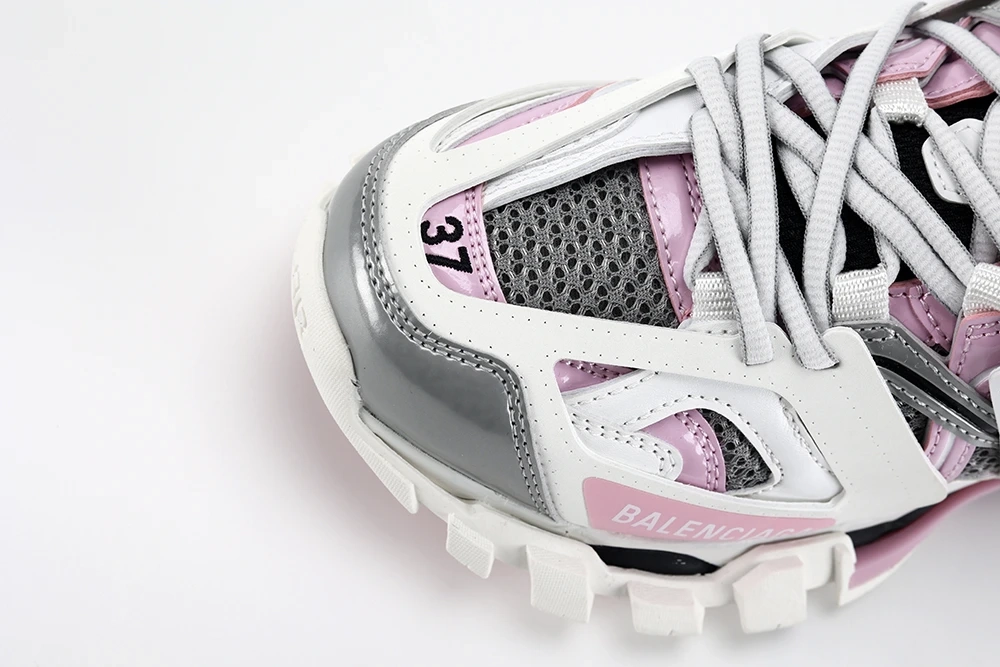 BALENCIAGA WHITE GRAY PINK TRACK SNEAKER